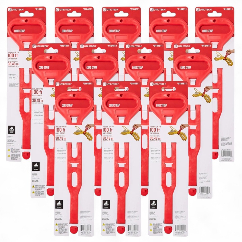 12-Pack Utilitech Cord Strap Keeper Heavy Duty Extension Cords 14/3 Up to 100ft